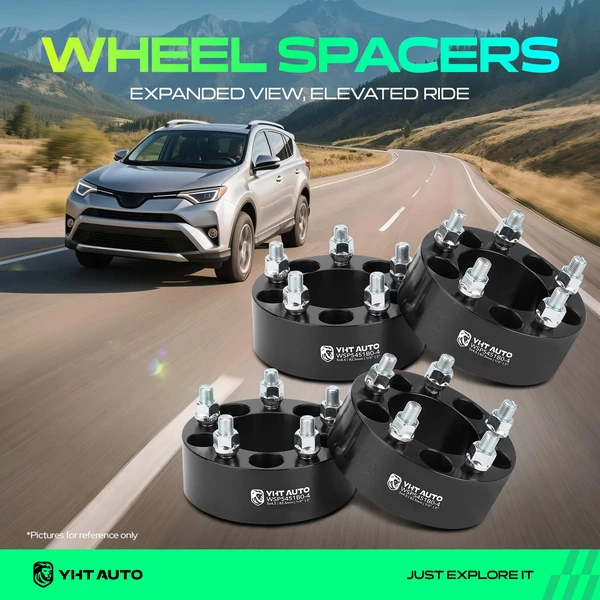 4 Pcs 2 inches Black 5x4.5 to 5x4.5 inches Wheel Spacers 0.5 inch x 20 82.5mm for 1984-2001 Jeep Cherokee