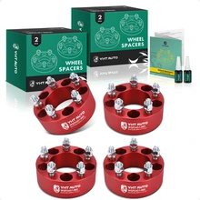 4 Pcs 2 inches Red 5x4.5 to 5x4.5 inches Wheel Spacers 0.5 inch x 20 82.5mm for 1964-1973 1994-2014 Ford Mustang