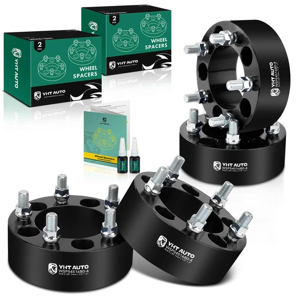 4 Pcs 2 inches Black 5x4.5 to 5x4.5 inches Wheel Spacers 0.5 inch x 20 87.1mm for Ford Explorer