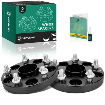 2 Pcs 0.79 inches Black 5x4.5 to 5x4.5 inches Wheel Spacers M12x1.25 56.1mm