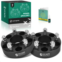 2 Pcs 1.5 inches Black 5x4.5 to 5x4.5 inches Wheel Spacers M12x1.25 66.1mm