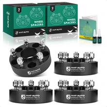 4 Pcs 1.5 inches Black 5x4.5 to 5x4.5 inches Wheel Spacers M12x1.25 66.1mm