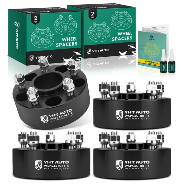 4 Pcs 2 inches Black 5x4.5 to 5x4.5 inches Wheel Spacers 0.5 inch x 20 71.5mm for 1986-1992 Jeep Comanche