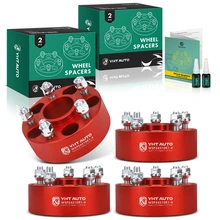 4 Pcs 2 inches Red 5x4.5 to 5x4.5 inches Wheel Spacers 0.5 inch x 20 71.5mm