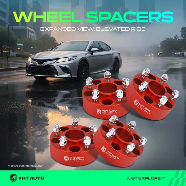 4 Pcs 2 inches Red 5x4.5 to 5x4.5 inches Wheel Spacers 0.5 inch x 20 71.5mm for 2002-2012 Jeep Liberty