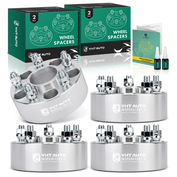 4 Pcs 2 inches Silver 5x4.5 to 5x4.5 inches Wheel Spacers 0.5 inch x 20 71.5mm for 1986-1992 Jeep Comanche