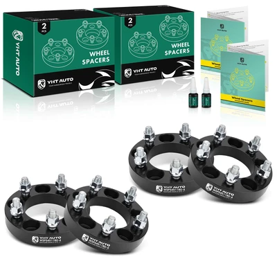 4 Pcs 1 inch Black 5x4.5 to 5x4.5 inches Wheel Spacers 0.5 inch x 20 82.5mm