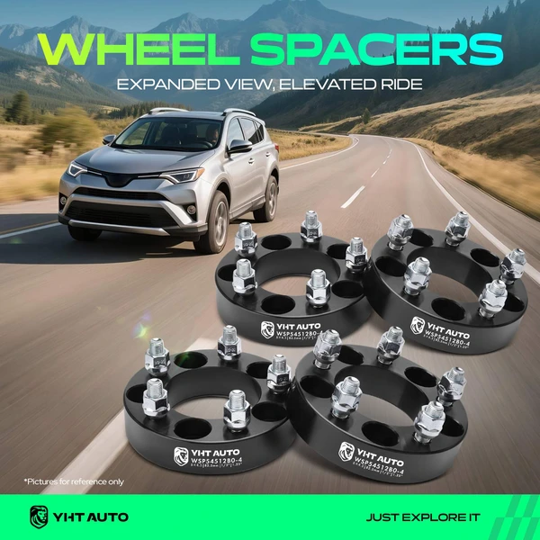 4 Pcs 1.25 inches Black 5x4.5 to 5x4.5 inches Wheel Spacers 0.5 Inches x 20 82.5mm for 1992-2010 Mercury Grand Marquis