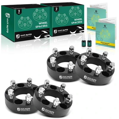 4 Pcs 1.5 inches Black 5x4.5 to 5x4.5 inches Wheel Spacers 0.5 inch x 20 82.5mm