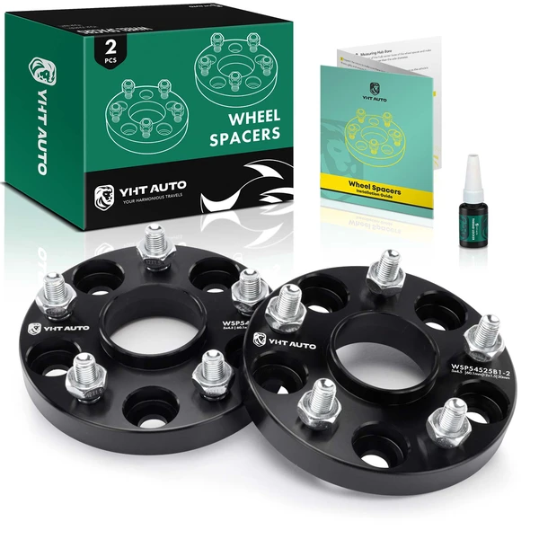 2 Pcs 0.79 inch Black 5x4.5 to 5x4.5 inches Wheel Spacers M12x1.5 60.1mm for 2008-2015 Scion xB