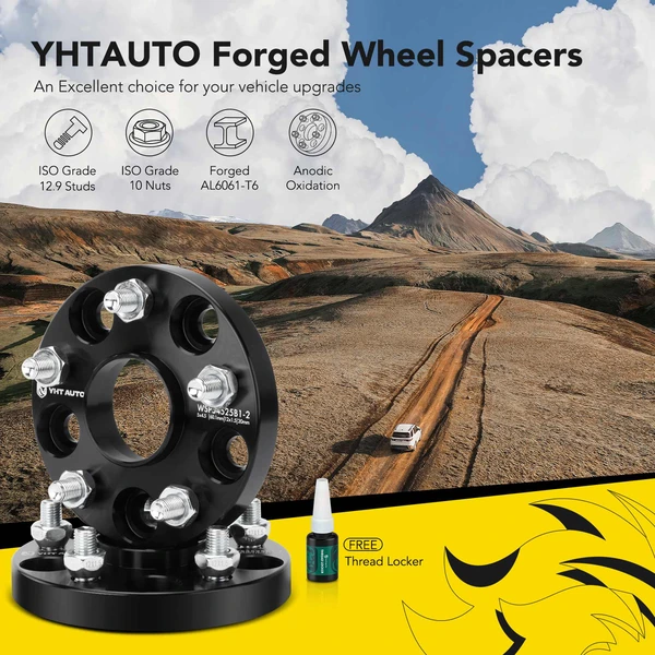 2 Pcs 0.79 inch Black 5x4.5 to 5x4.5 inches Wheel Spacers M12x1.5 60.1mm for 2008-2015 Scion xB