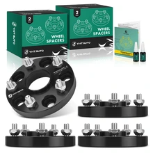 4 Pcs 0.79 inch Black 5x4.5 to 5x4.5 inches Wheel Spacers M12x1.5 60.1mm