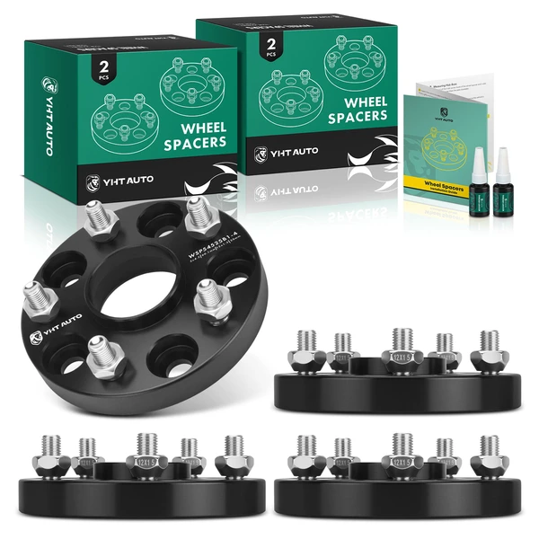 4 Pcs 0.79 inch Black 5x4.5 to 5x4.5 inches Wheel Spacers M12x1.5 60.1mm for 2019-2022 Lexus UX200