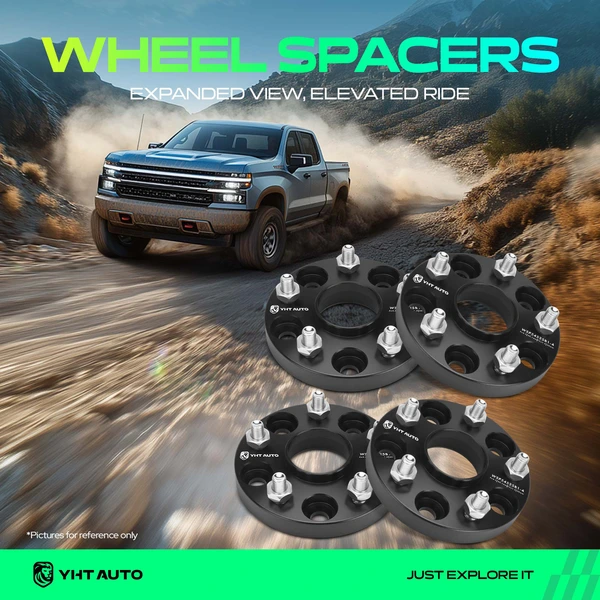 4 Pcs 0.79 inch Black 5x4.5 to 5x4.5 inches Wheel Spacers M12x1.5 60.1mm for 2019-2022 Lexus UX200