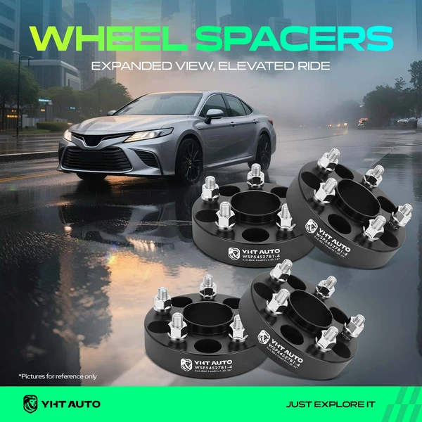 4 Pcs 1.25 inches Black 5x4.5 to 5x4.5 inches Wheel Spacers M12x1.5 64.1mm for 1995-2004 Honda Odyssey