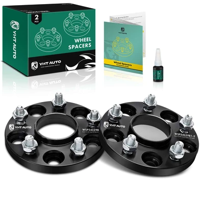 2 Pcs 0.59 inches Black 5x4.5 to 5x4.5 inches Wheel Spacers M12x1.5 64.1mm
