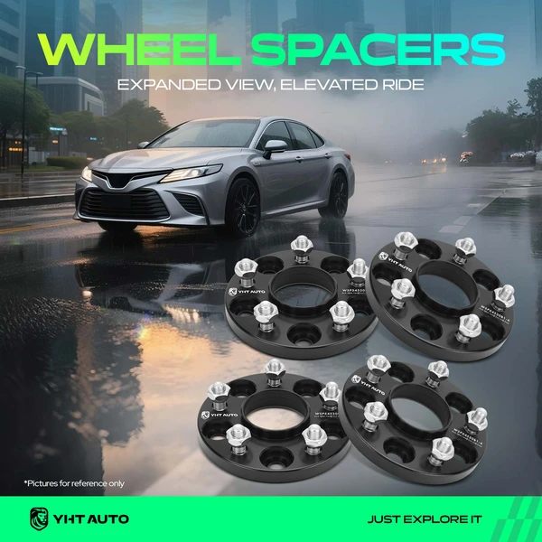 4 Pcs 0.59 inch Black 5x4.5 to 5x4.5 inches Wheel Spacers M12x1.25 66.1mm for 2016-2022 Nissan Rogue