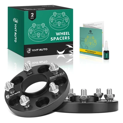 2 Pcs 0.79 inch Black 5x4.5 to 5x4.5 inches Wheel Spacers M12x1.25 66.1mm