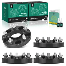 4 Pcs 0.79 inches Black 5x4.5 to 5x4.5 inches Wheel Spacers M12x1.25 66.1mm