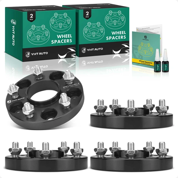 4 Pcs 0.79 inches Black 5x4.5 to 5x4.5 inches Wheel Spacers M12x1.25 66.1mm for 2013 INFINITI FX37