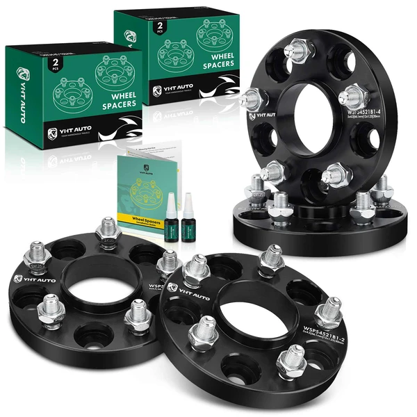 4 Pcs 0.79 inches Black 5x4.5 to 5x4.5 inches Wheel Spacers M12x1.25 66.1mm for 2011-2014 Nissan Juke