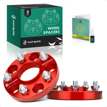2 Pcs 0.79 inch Red 5x4.5 to 5x4.5 inches Wheel Spacers M12x1.25 66.1mm