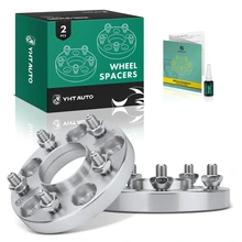 2 Pcs 0.79 inch Silver 5x4.5 to 5x4.5 inches Wheel Spacers M12x1.25 66.1mm