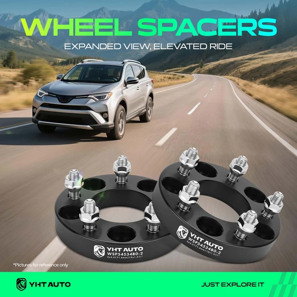 2 Pcs 1 inches Black 5x4.5 to 5x4.5 inches Wheel Spacers M12x1.5 71.6mm for 1993-2019 Jeep Grand Cherokee