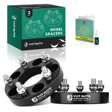 2 Pcs 1 inches Black 5x4.5 to 5x4.5 inches Wheel Spacers M12x1.5 73mm