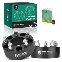 2 Pcs 2 inches Black 5x4.5 to 5x4.5 inches Wheel Spacers M12x1.5 73mm for 1999-2008 Acura TL