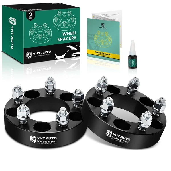 2 Pcs 1.25 inches Black 5x4.5 to 5x4.5 inches Wheel Spacers M12x1.5 82.5mm for 1995-2005 2007-2010 Chrysler Sebring