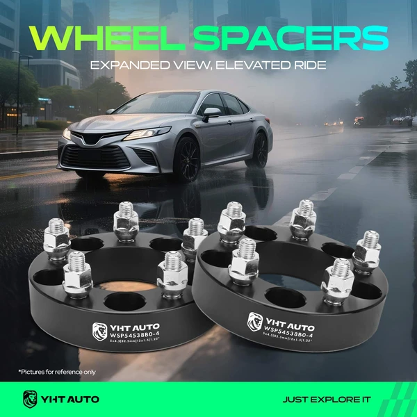 4 Pcs 1.25 inches Black 5x4.5 to 5x4.5 inches Wheel Spacers M12x1.5 82.5mm for 1995-2005 2007-2010 Chrysler Sebring