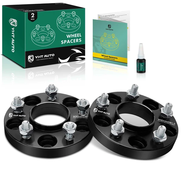 2 Pcs 0.79 inches Black 5x4.5 to 5x4.5 inches Wheel Spacers M12x1.5 67.1mm for 2001-2022 Hyundai Santa Fe