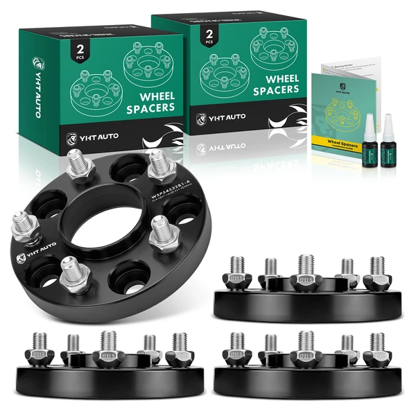 4 Pcs 0.79 inches Black 5x4.5 to 5x4.5 inches Wheel Spacers M12x1.5 67.1mm for 2001 Hyundai XG300