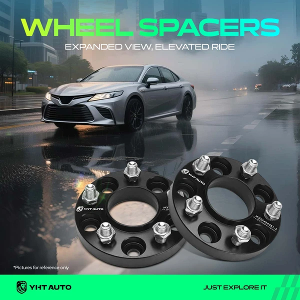 2 Pcs 0.79 inch Black 5x4.5 to 5x4.5 inches Wheel Spacers M14x1.5 70.5mm for 2020-2023 Lincoln Aviator