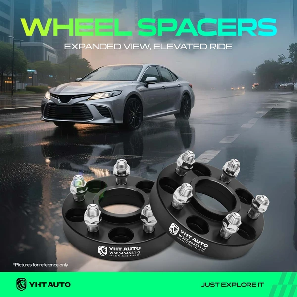 2 Pcs 1 inch Black 5x4.5 to 5x4.5 inches Wheel Spacers M14x1.5 71.5mm for 2006-2023 Dodge Charger