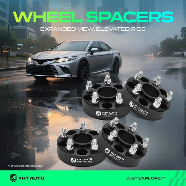 4 Pcs 1.5 inches Black 5x4.5 to 5x4.5 inches Wheel Spacers M14x1.5 71.5mm for 2005-2023 Chrysler 300