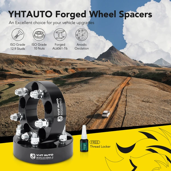 2 Pcs 1.5 inches Black 5x4.5 to 5x4.5 inches Wheel Spacers M14x1.5 82.5mm for 2019 Ferrari 488 Pista