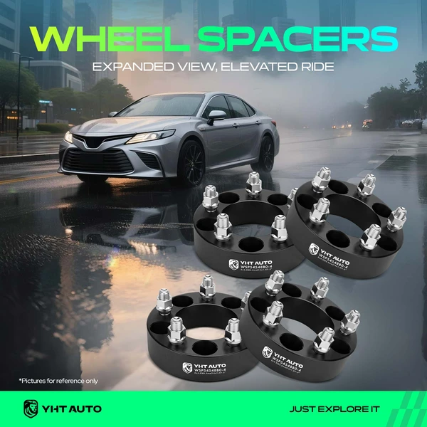 4 Pcs 1.5 inches Black 5x4.5 to 5x4.5 inches Wheel Spacers M14x1.5 82.5mm for 2019 Ferrari 488 Pista