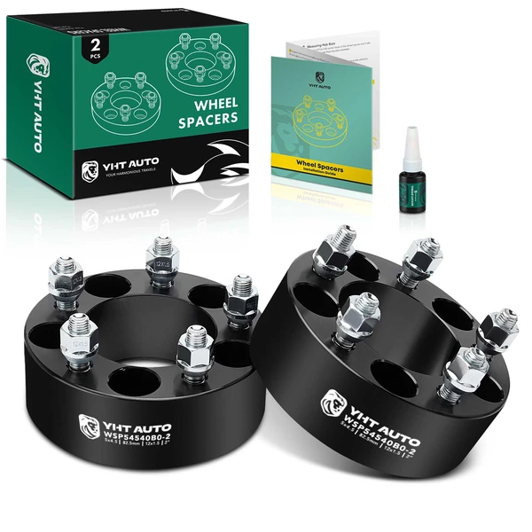 2 Pcs 2 inches Black 5x4.5 to 5x4.5 inches Wheel Spacers M12x1.5 82.5mm for 1998-2003 2005 2007-2008 2010-2011 Honda CR-V