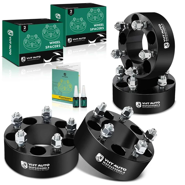 4 Pcs 2 inches Black 5x4.5 to 5x4.5 inches Wheel Spacers M12x1.5 82.5mm for 2000-2013 Chevrolet Impala