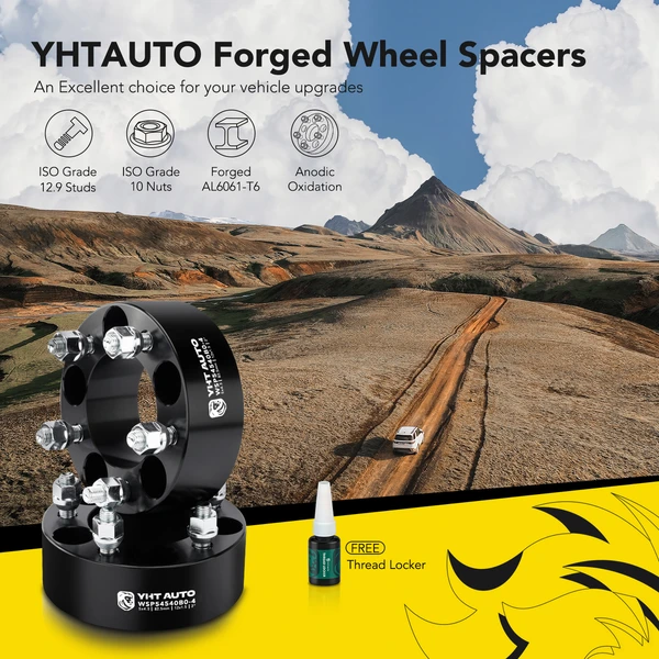 4 Pcs 2 inches Black 5x4.5 to 5x4.5 inches Wheel Spacers M12x1.5 82.5mm for 2000-2013 Chevrolet Impala