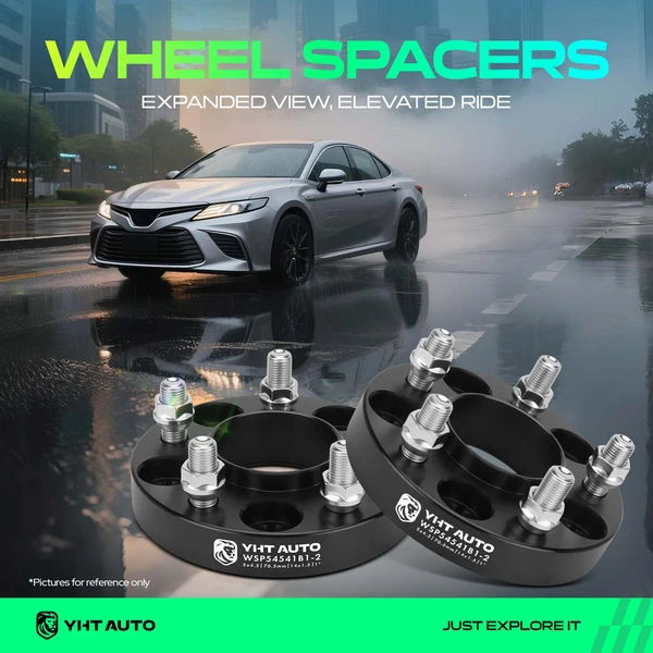 2 Pcs 1 inches Black 5x4.5 to 5x4.5 inches Wheel Spacers M14x1.5 70.5mm for 2020-2023 Lincoln Aviator