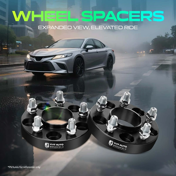 4 Pcs 1 inches Black 5x4.5 to 5x4.5 inches Wheel Spacers M14x1.5 70.5mm for 2020-2023 Lincoln Aviator