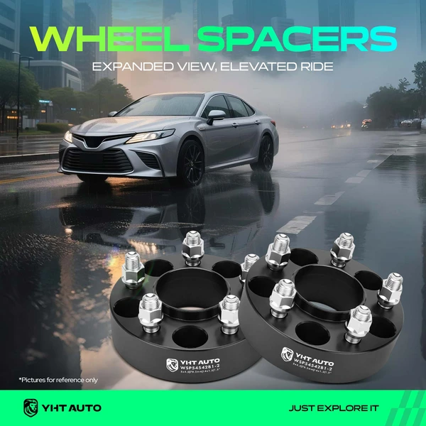 2 Pcs 1.5 inches Black 5x4.5 to 5x4.5 inches Wheel Spacers M14x1.5 70.5mm for 2020-2023 Lincoln Aviator