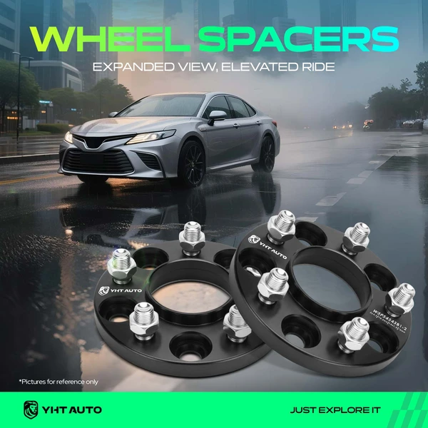 2 Pcs 0.59 inches Black 5x4.5 to 5x4.5 inches Wheel Spacers M14x1.5 70.5mm for 2020-2023 Lincoln Aviator