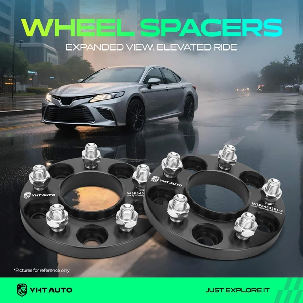 4 Pcs 0.59 inches Black 5x4.5 to 5x4.5 inches Wheel Spacers M14x1.5 70.5mm for 2020-2023 Lincoln Aviator