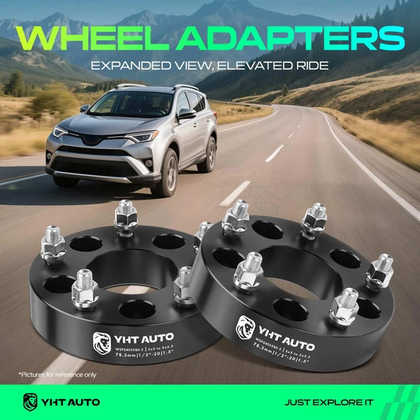 2 Pcs 5x5 inch to 5x5.5 inch Wheel Adapter 1/2 inch-20 78.3mm 1.5 inch for 1973-1978 Mercury Marquis