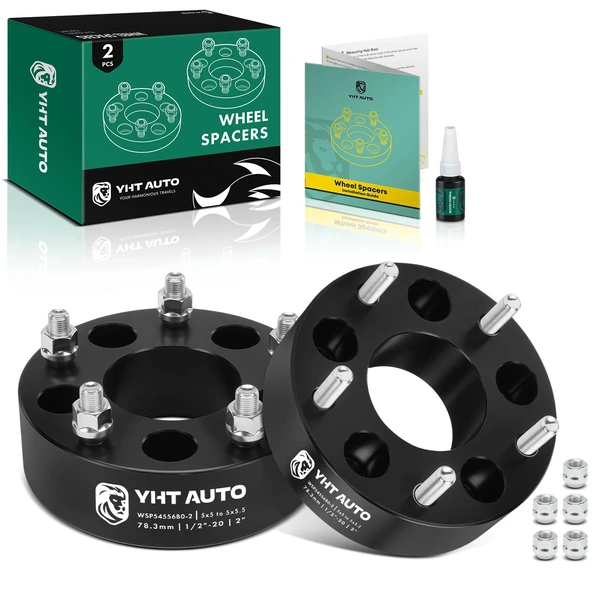 2 Pcs 5x5 inch to 5x5.5 inch Wheel Adapter 1/2 inch-20 78.3mm 2 inch for 1973-1978 Mercury Marquis