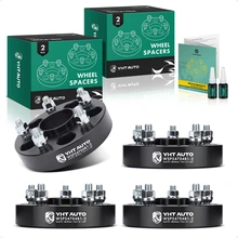 4 Pcs 1.25 inches Black 5x4.75 to 5x4.75 inches Wheel Spacers M12x1.5 66.9mm